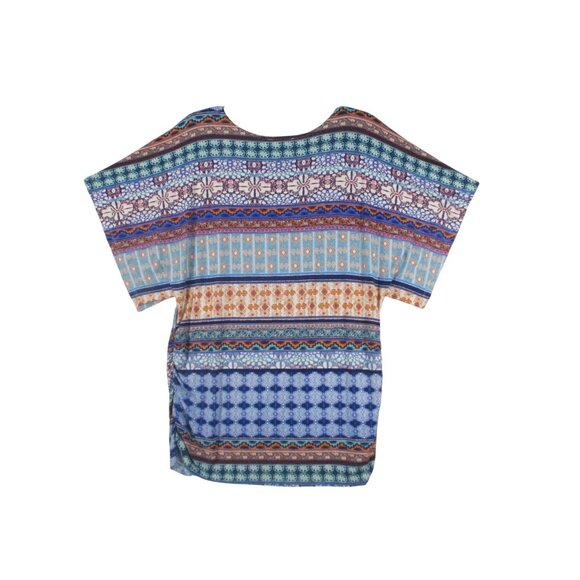 Womens 1X Multi-Color Patterned Tunic Top By Established 1962 Comfortable Fit - Picture 7 of 9